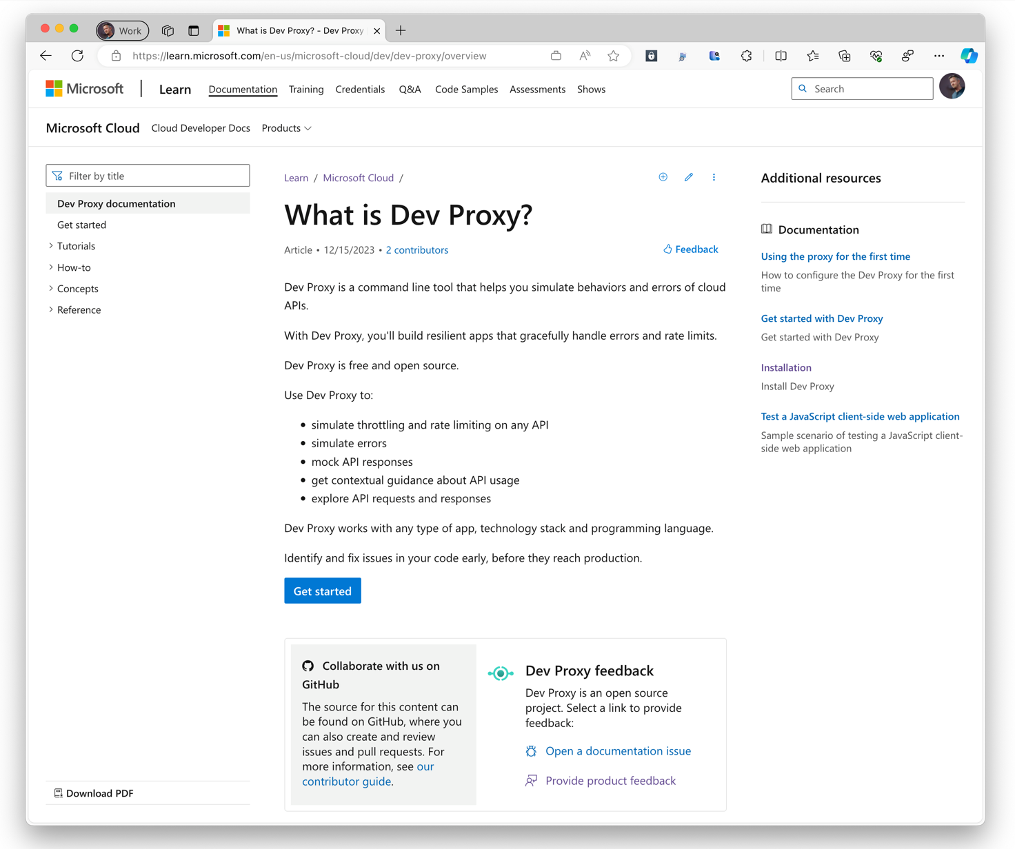New Dev Proxy docs on Microsoft Learn