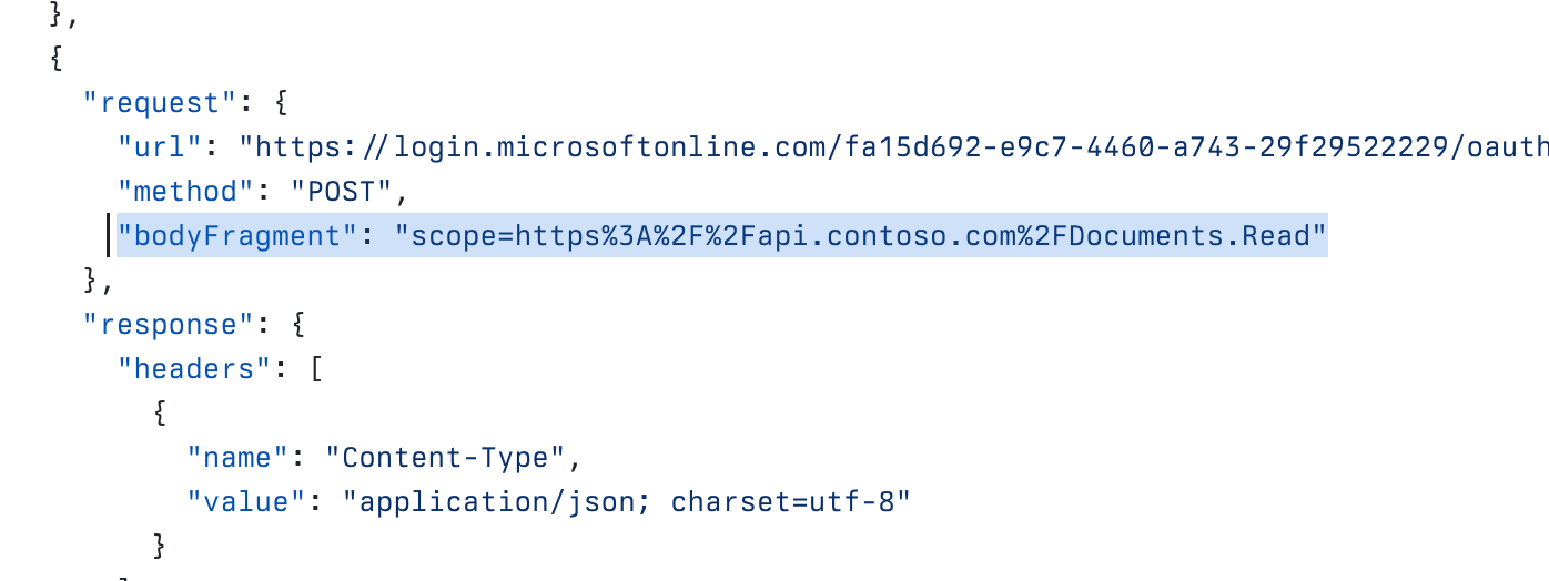 The new bodyFragment property that allows you to match mock responses based on request body.