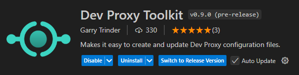 Dev Proxy Toolkit pre-release