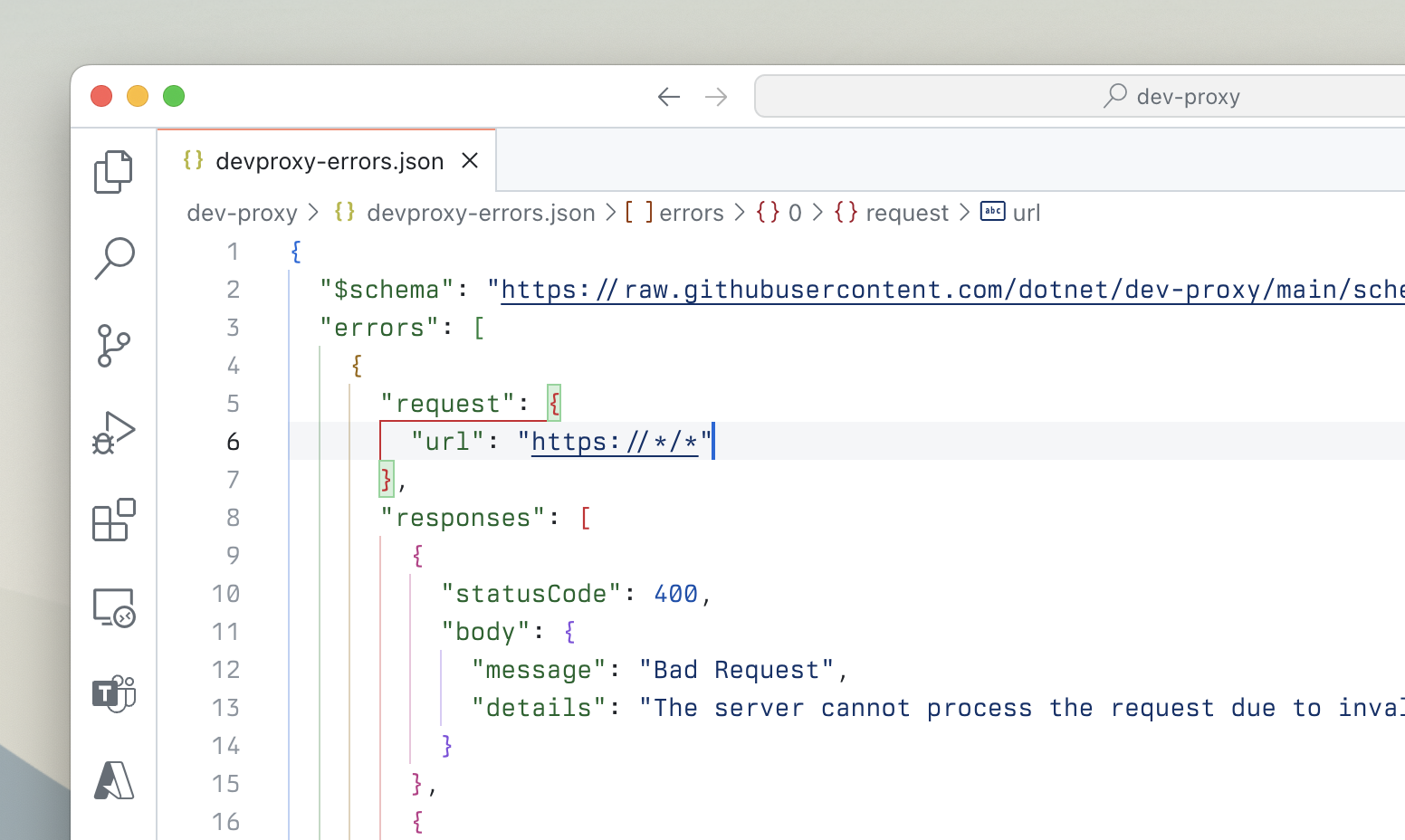 Make request URLs in random errors file generic to allow overriding them from command line