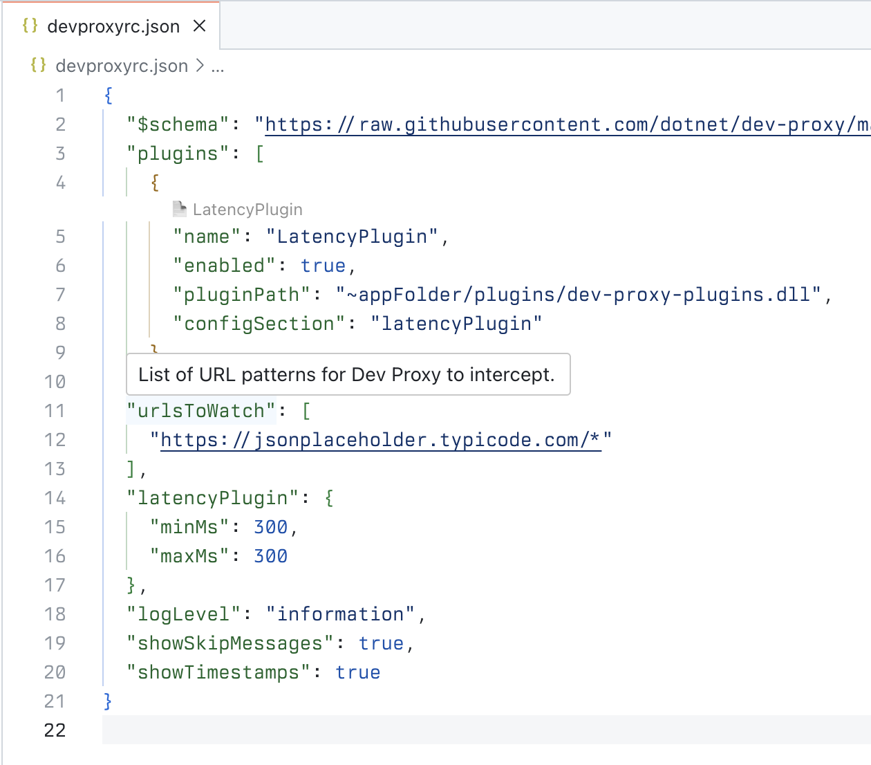 Additional information about properties visible thanks to updated schemas